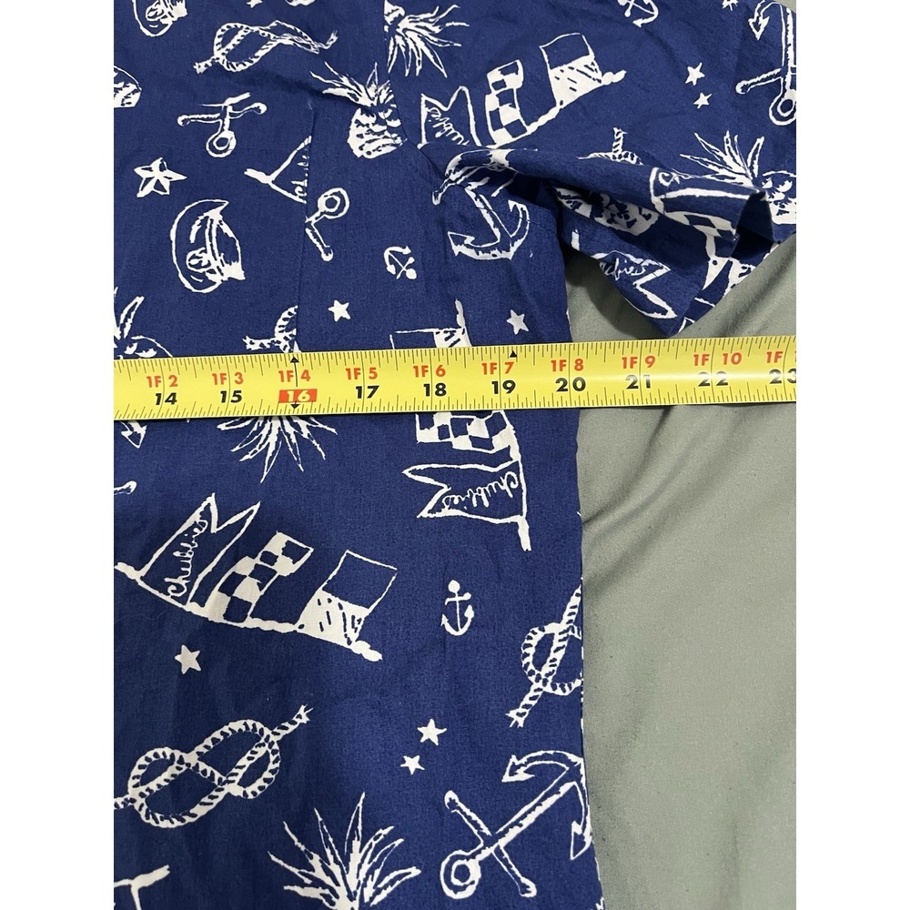 Chubbies Shirt Mens Med Blue Pineapple Nautical Hawaiian Camp Button Up Casual - Picture 4 of 6